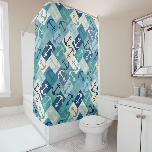 anchor herringbone blue (In Situ)
