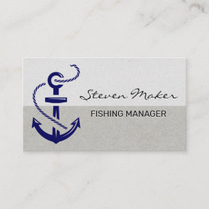 Anchor Icon   Pattern Colour Block Business Card
