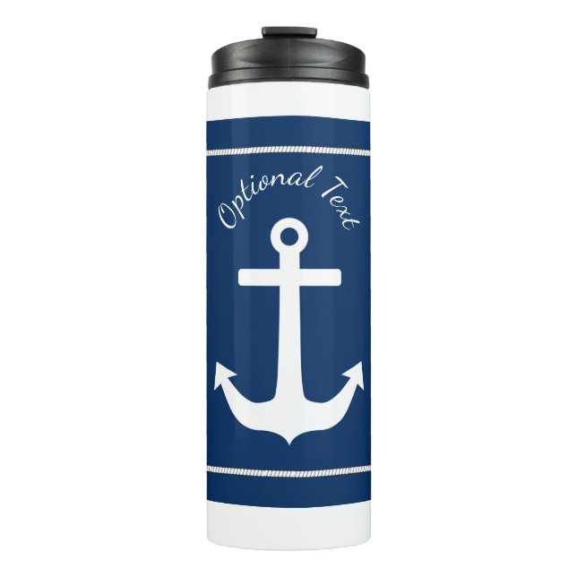 Anchor in Rope Frame Nautical Thermal Tumbler (Front)