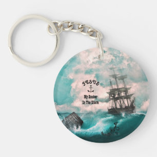 "Anchor In The Storm Keychain