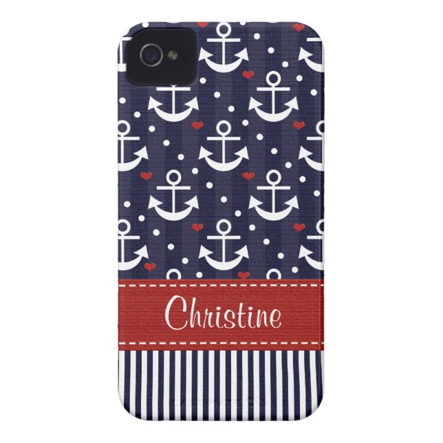 Anchor iPhone 4  4s Case Mate Cover Nautical (Back)