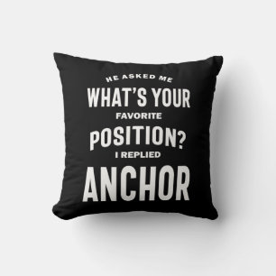 Anchor Job Title Tee Gift For Mens Womens Throw Pillow