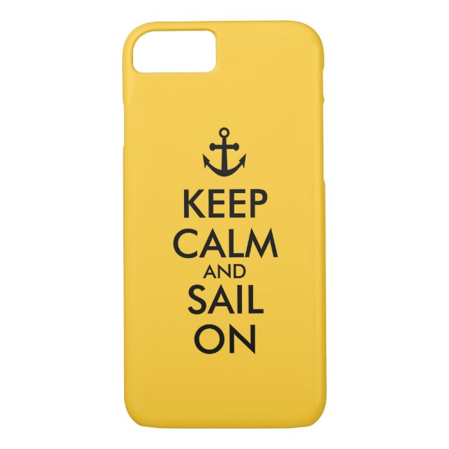 Anchor Keep Calm and Sail On Nautical Custom Case-Mate iPhone Case (Back)