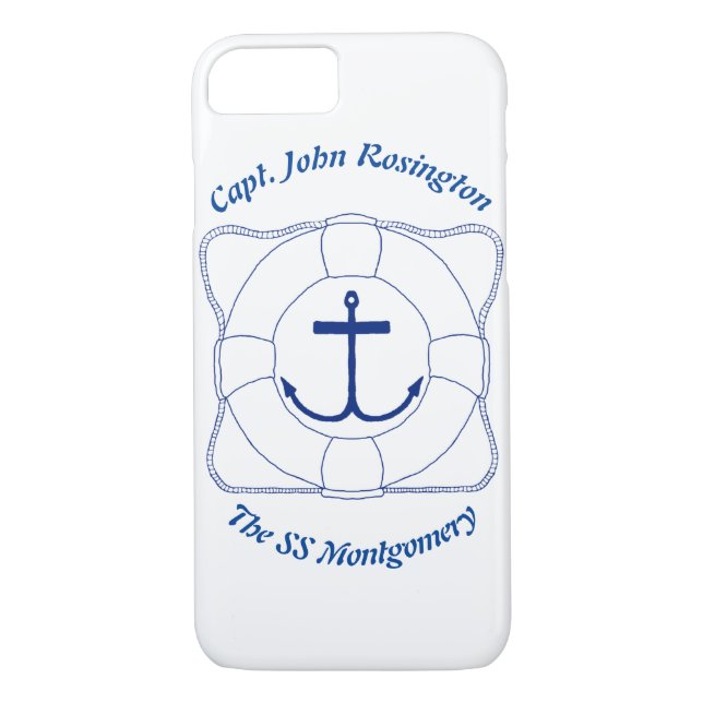 Anchor & Life Saver Cell Phone Case (Dark Print) (Back)
