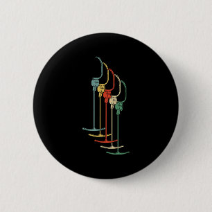 Anchor Lift T-bar Lift Skiing Retro Winter Ski  2 Inch Round Button