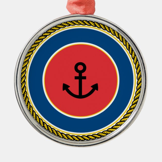 Anchor Metal Ornament (Front)