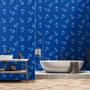 Anchor Modern Nautical  Wallpaper