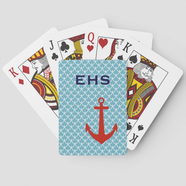 Anchor Monogram Playing Cards (Back)
