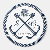 Anchor Monograms, Nautical wedding save the date