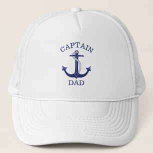 Anchor Nautical Captain Dad Trucker Hat
