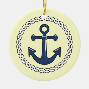 Anchor Nautical Christmas Ornament
