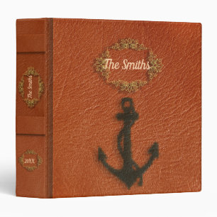 Anchor Nautical Personalized Binder