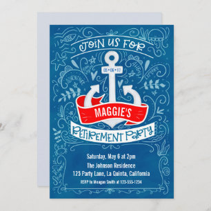 Anchor Nautical Retirement Invitation