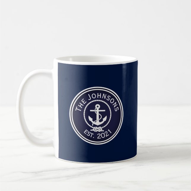Anchor Nautical Seal   Coffee Mug (Left)
