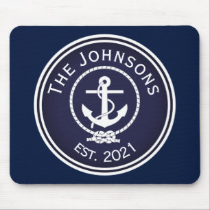 Anchor Nautical Seal Mouse Pad