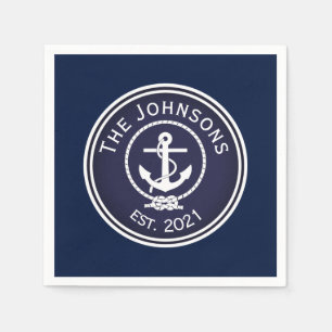 Anchor Nautical Seal Napkin