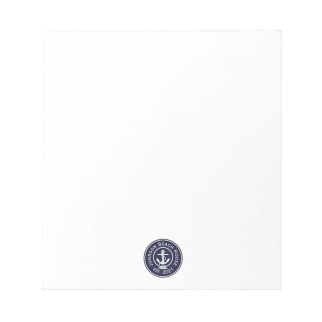 Anchor Nautical Seal   Notepad (Front)