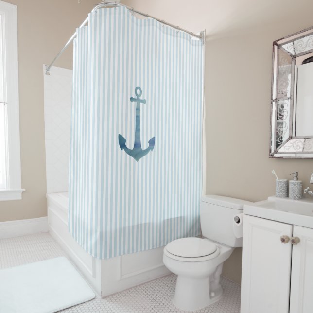 Anchor Nautical Stripe Pattern Coastal  (In Situ)