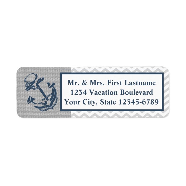Anchor Navy Blue and Grey Zig Zag (Front)