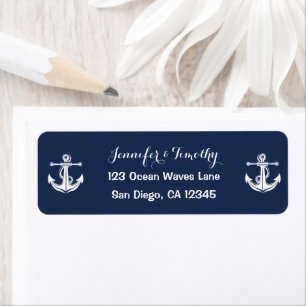 Anchor Navy Nautical Beach Elegant Wedding