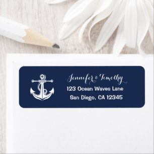 Anchor Navy Nautical Beach Elegant Wedding