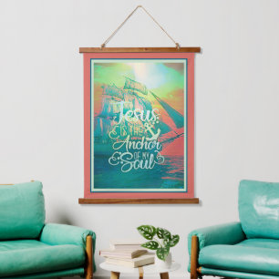 Anchor of my soul hanging tapestry