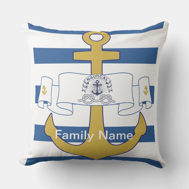 Anchor  outdoor pillow (Front)