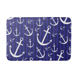 Anchor pattern bath mat