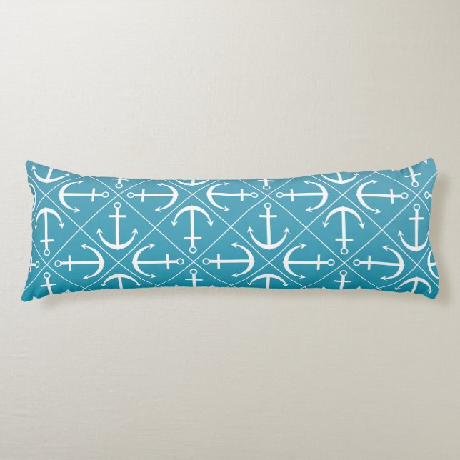 Anchor pattern body pillow (Front)