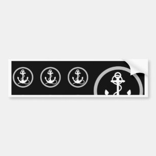 Anchor Pattern Bumper Sticker