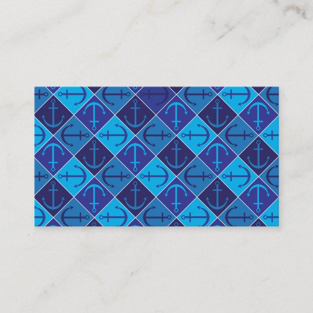 Anchor pattern calling card (Front)