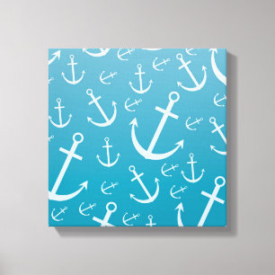 Anchor pattern canvas print