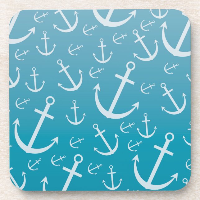 Anchor pattern coaster (Front)