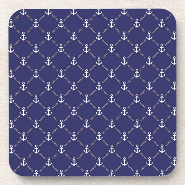 Anchor pattern coaster (Front)