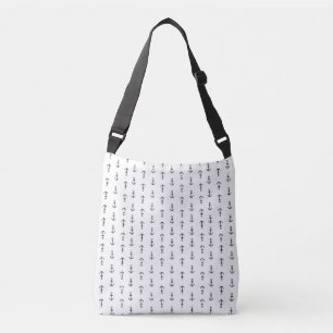 Anchor Pattern Crossbody Bag