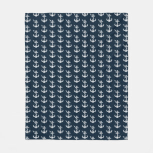 Anchor Pattern Fleece Blanket (Medium)
