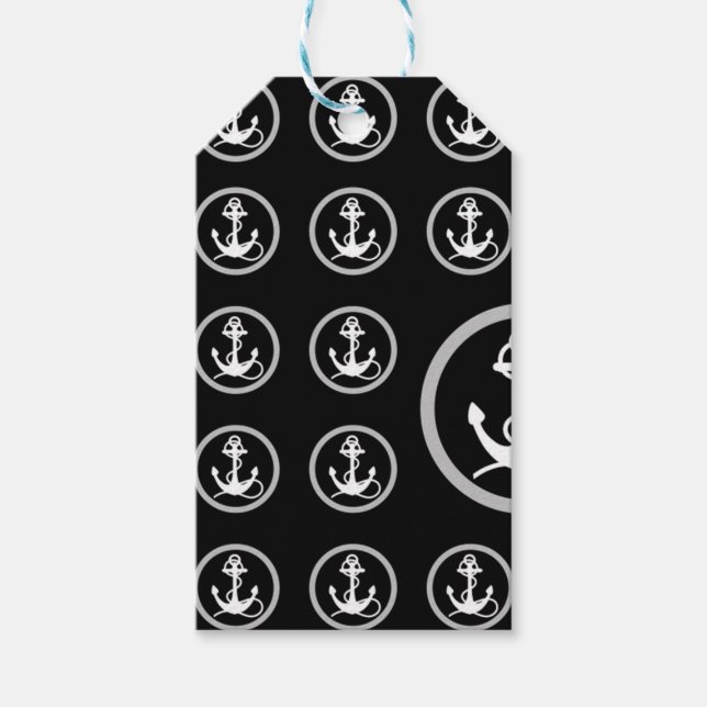 Anchor Pattern Gift Tags (Front)