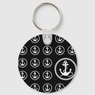Anchor Pattern Keychain