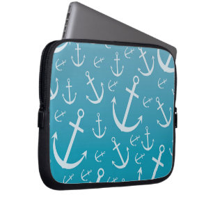 Anchor pattern laptop sleeve