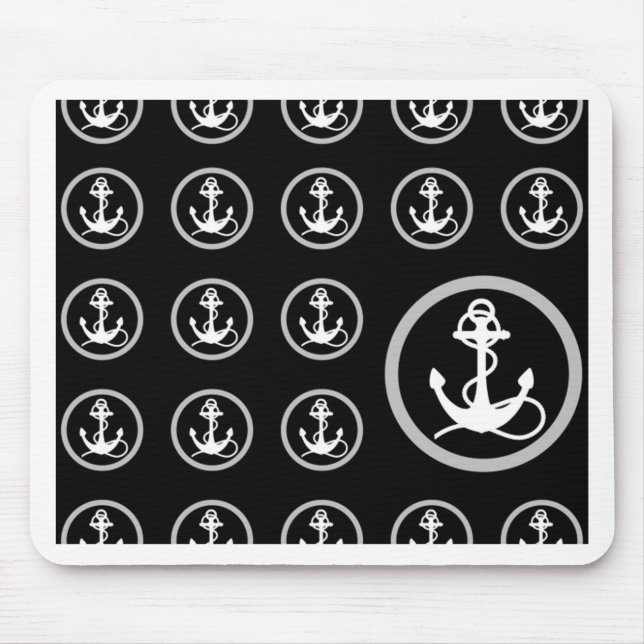 Anchor Pattern Mouse Pad (Front)