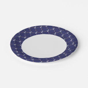 Anchor pattern paper plate