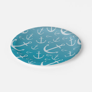 Anchor pattern paper plate