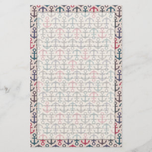 Anchor pattern stationery