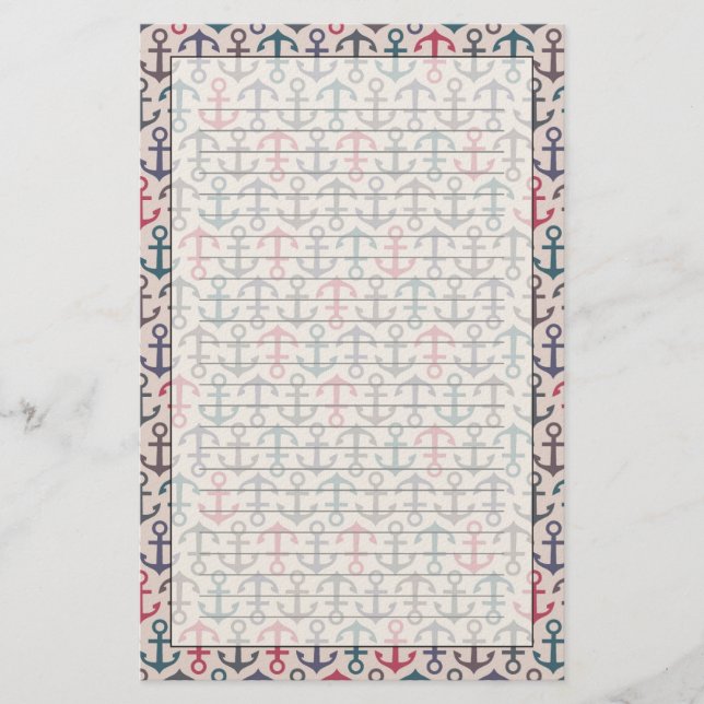 Anchor pattern stationery (Front)