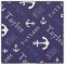 Anchor personalized name blue nautical text fabric