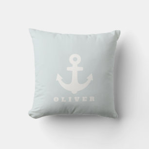 Anchor Pillow. Nautical Nursery Decor Throw Pillow