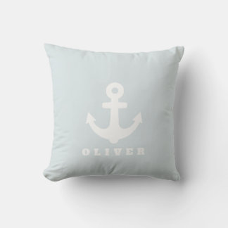Anchor Pillow. Nautical Nursery Decor  Throw Pillow