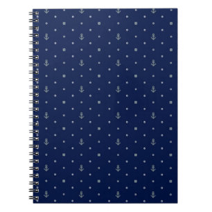 Anchor Polka Dots Pattern Notebook