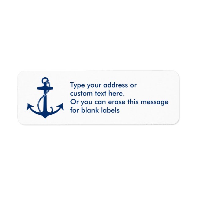 Anchor Return Address Labels (Front)
