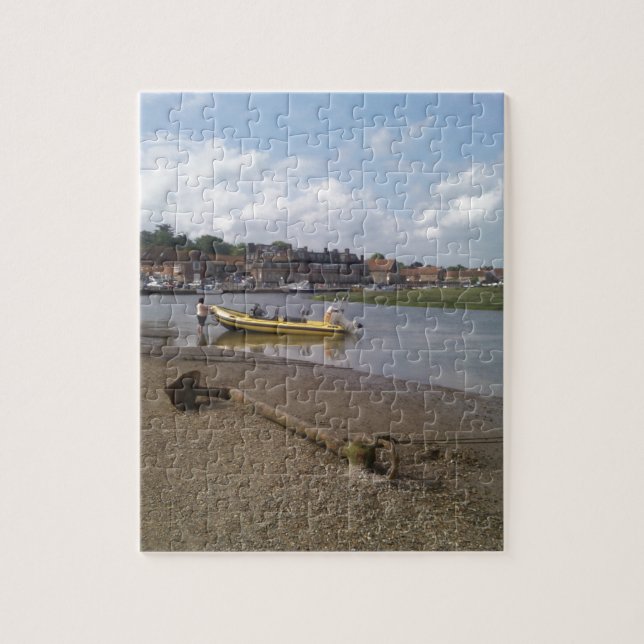 Anchor, RIB at rest Blakeney, Norfolk Jigsaw Puzzle (Vertical)